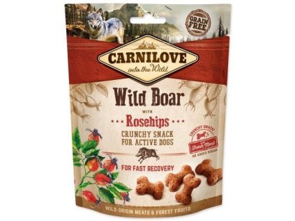 70527 carnilove dog crunchy snack wild boar rosehips 200g