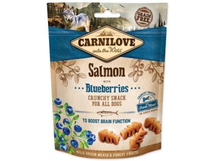 70647 carnilove dog crunchy snack salmon blueberries 200g