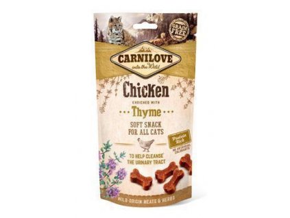 70674 carnilove cat semi moist snack chicken thyme 50g