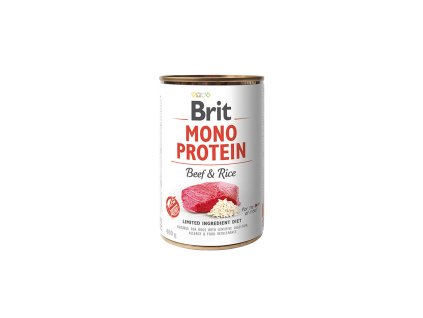 70713 brit dog konz mono protein beef brown rice 400g