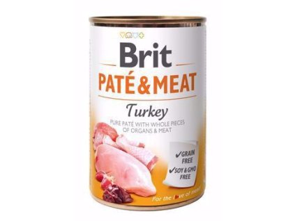 70728 brit dog konz pate meat turkey 400g