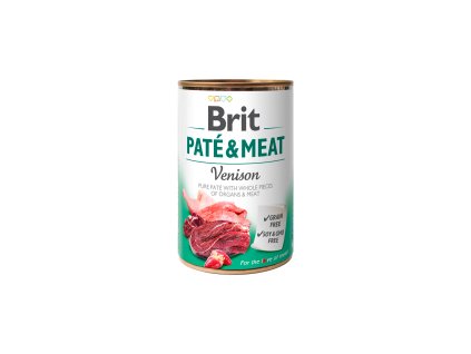 70734 brit dog konz pate meat venison 400g
