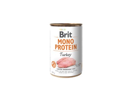 70755 brit dog konz mono protein turkey 400g