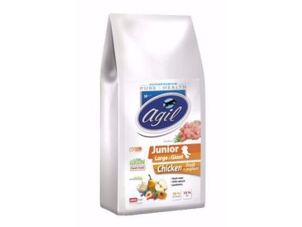 74754 agil junior large giant low grain chicken lamb 10kg