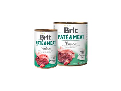 74778 brit dog konz pate meat venison 800g