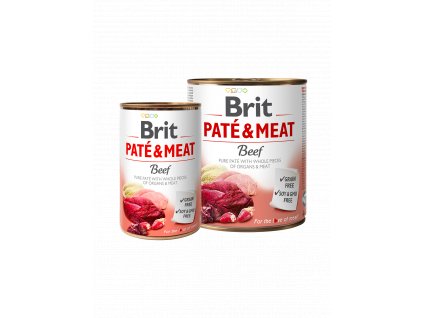74814 brit dog konz pate meat beef 800g