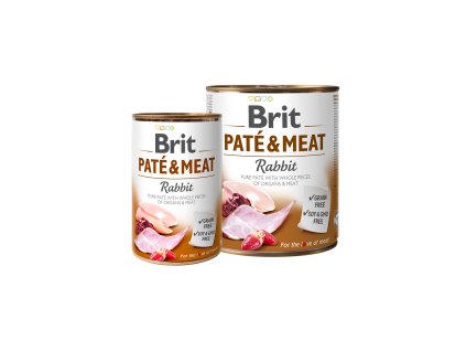 74856 brit dog konz pate meat rabbit 800g