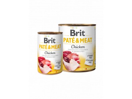74982 brit dog konz pate meat chicken 800g
