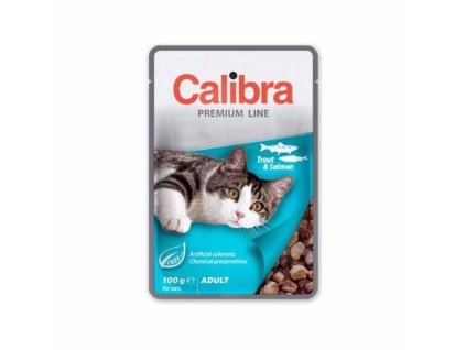 75450 calibra cat kapsa premium adult trout salmon 100g