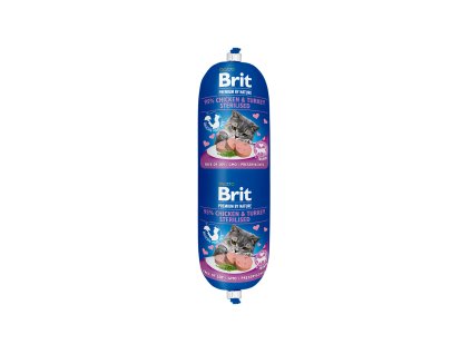 75495 brit premium cat by nature sausage ch t sterilised180g