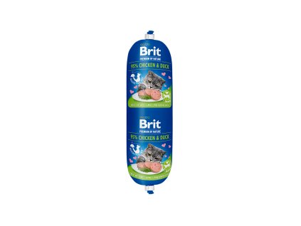 75504 brit premium cat by nature sausage chicken duck 180g