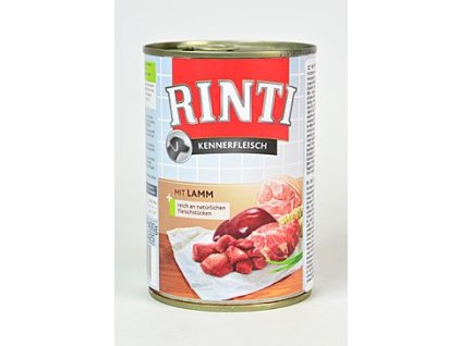 7623 rinti dog kennerfleisch konzerva jehne 400g
