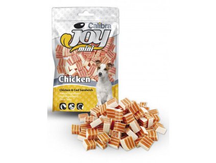 77763 calibra joy dog mini chicken cod sandwich 70g