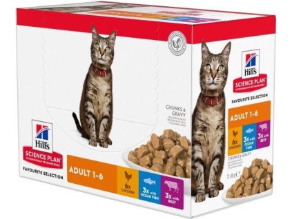 78921 hill s fel kapsa adult chicken beef ocean fish 12x85g