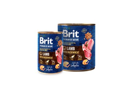 79050 brit premium dog by nature konz lamb buckwheat 400g