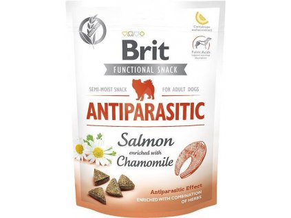 79077 brit care dog functional snack antiparasit salmon 150g
