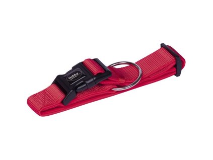 80817 nobby classic preno extra siroky obojek neopren cervena l xl 40 55cm