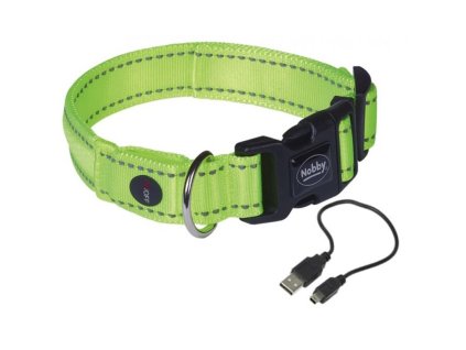 82314 nobby flash mesh led svitici obojek zluty vel m l