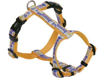 Nobby STYLE postroj pro psa oranžový nylon S-M 40-65cm