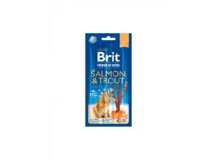 83781 brit premium cat by nature sticks salmon trout 3pcs