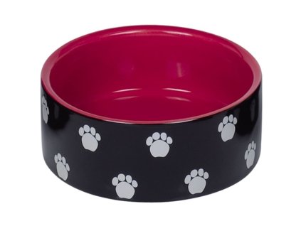 84933 nobby keramicka miska pata cerno cervena 12 0 x 4 5 cm 0 25 l