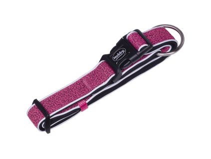 85140 nobby cayo obojek nylon reflexni ruzova xs s 25 35cm
