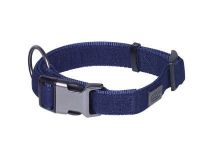 86196 nobby linen deluxe obojek nylon modra m l 40 55 cm