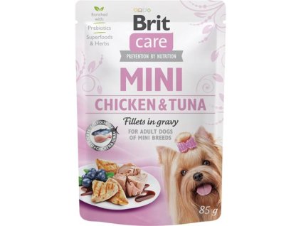 87705 brit care mini dog kaps chicken tuna fillets in gravy 85 g