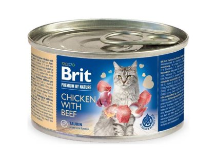 87717 brit premium by nature cat konz chicken with beef 200 g