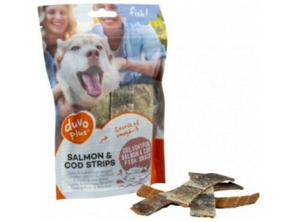 89931 duvo dog fish platky losos treska 150 g