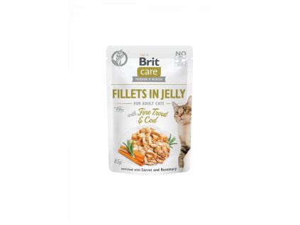 90018 brit care cat fillets in jelly with trout cod 85g