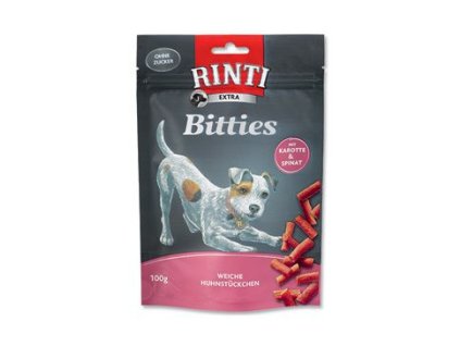 9156 rinti dog extra mini bits pochoutka mrkev spenat 100g