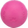 Míč s packami a zvukem (Velikost ø 6 cm, barva růžová)