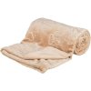 Plyšová deka BARRY, dvouvrstvý samet, béžová (Velikost 70 x 50 cm)