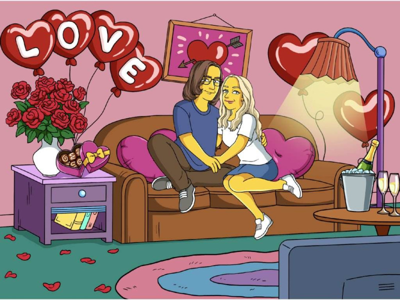 Dárek pro Přítelkyni – Simpsonovi Romantický Gauč