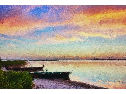 1358 obraz lod u jezera obraz na platne