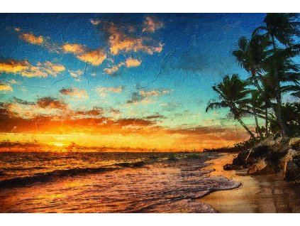 Obraz Západ slunce u moře - Obraz na plátně