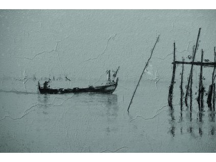 1430 obraz cernobila lod obraz na platne