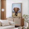 Exotický nádech s tímto obrazem: portrét slona na plátně v sytých barvách, který oživí každý moderní interiér.