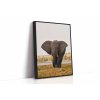 0848 Leaning Floating Frame Canvas Mockup 45x60 cm Ratio 3x4black