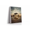 0849 Leaning Floating Frame Canvas Mockup 45x60 cm Ratio 3x4white