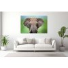 Obraz slona v přírodním zeleném prostředí, dekorace evokující klid a sílu země.