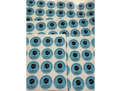 Samolepky s potiskem, PVC – bez laminace, 100 ks