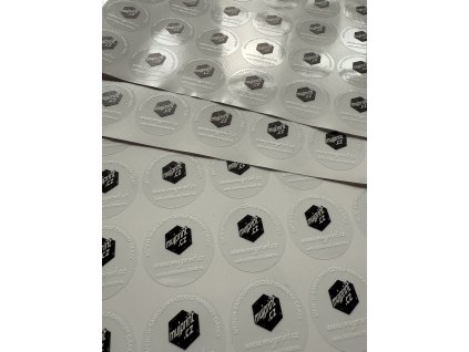 Průhledné samolepky – 100 ks