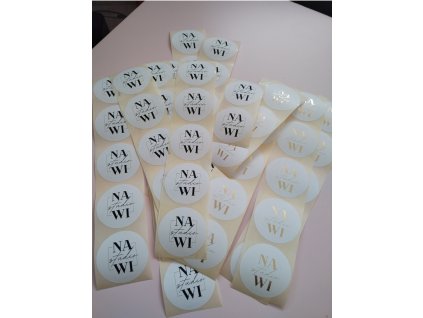 Papírová kulatá samolepka Ø 5 cm, 50 ks