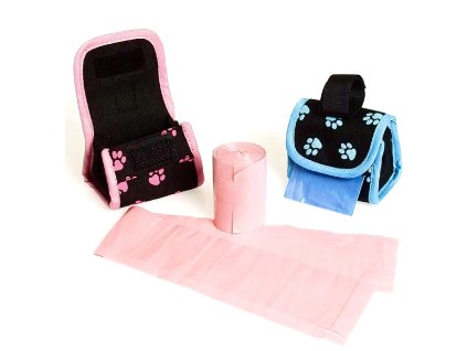 Pouzdro nylon černo-modré + sáčky 2x20ks KARLIE