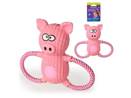 Prasátko růžové, lano - latex