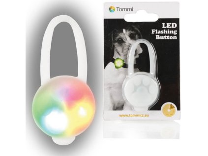 LED přívěsek na obojek silikonový/tříbarevný