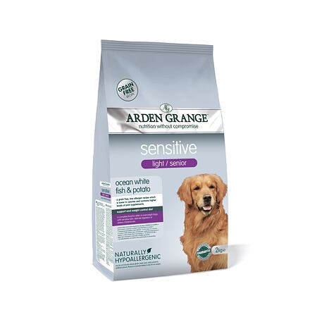 Arden Grange Sensitive Grain Free Light/Senior Ocean White Fish & Potato balení 2 kg