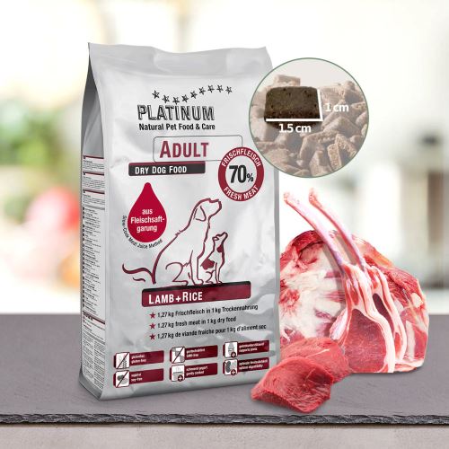 Platinum Natural LAMB & RICE Jehněčí s rýží pro dospělé 1,5kg